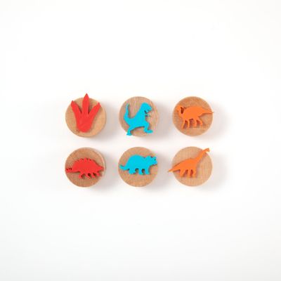 ChildGen WOODEN STAMP DINOSAURS SET