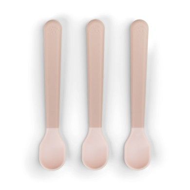 donebydeer Foodie easy-grip baby spoon 3-pack Powder donebydeer Foodie easy-grip baby spoon 3-pack Powder