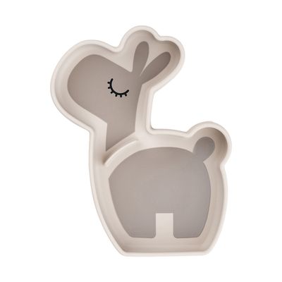 donebydeer Silicone Stick&Stay snack plate Lale Sand donebydeer Silicone Stick&Stay snack plate Lale Sand