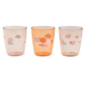 donebydeer Yummy mini glass 3 pcs Happy clouds Papaya donebydeer Yummy mini glass 3 pcs Happy clouds Papaya