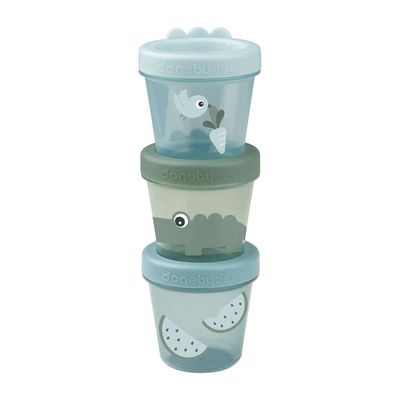 donebydeer Baby food container 3-pack Croco Green donebydeer Baby food container 3-pack Croco Green