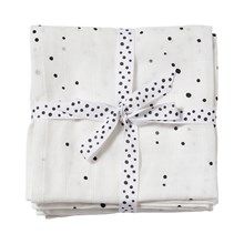 donebydeer Burp cloth 2-pack Dreamy dots White