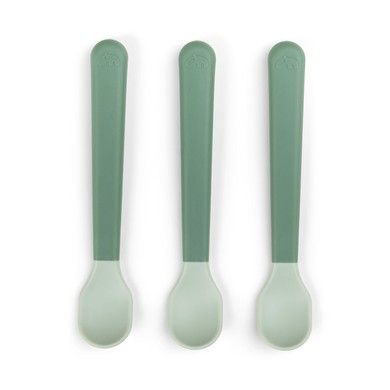 donebydeer Foodie easy-grip baby spoon 3-pack Green donebydeer Foodie easy-grip baby spoon 3-pack Green