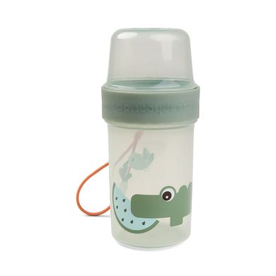 donebydeer To go 2-way snack container L Croco Green donebydeer To go 2-way snack container L Croco Green
