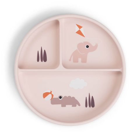 donebydeer Stick&amp;Stay compartment plate Playgro Powder