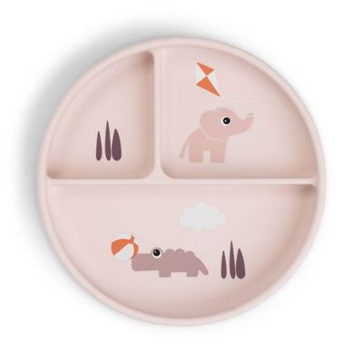 donebydeer Stick&Stay compartment plate Playgro Powder donebydeer Stick&Stay compartment plate Playgro Powder