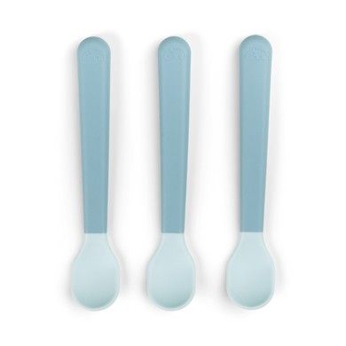 donebydeer Foodie easy-grip baby spoon 3-pack Blue donebydeer Foodie easy-grip baby spoon 3-pack Blue