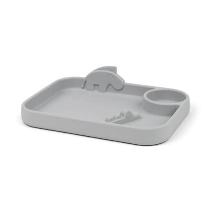 donebydeer Peekaboo compartment plate Deer frie Grey