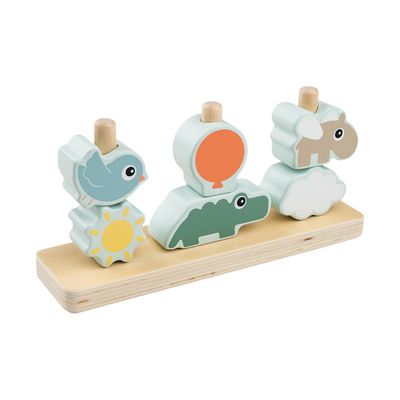 donebydeer Stacking toy Happy clouds Colour mix donebydeer Stacking toy Happy clouds Colour mix