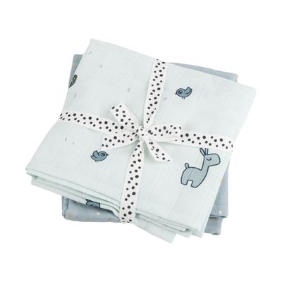 donebydeer Swaddle 2-pack GOTS Lalee Blue donebydeer Swaddle 2-pack GOTS Lalee Blue