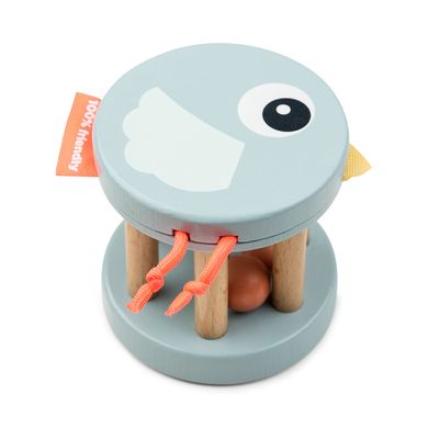 donebydeer Wooden rattle Birdee Blue