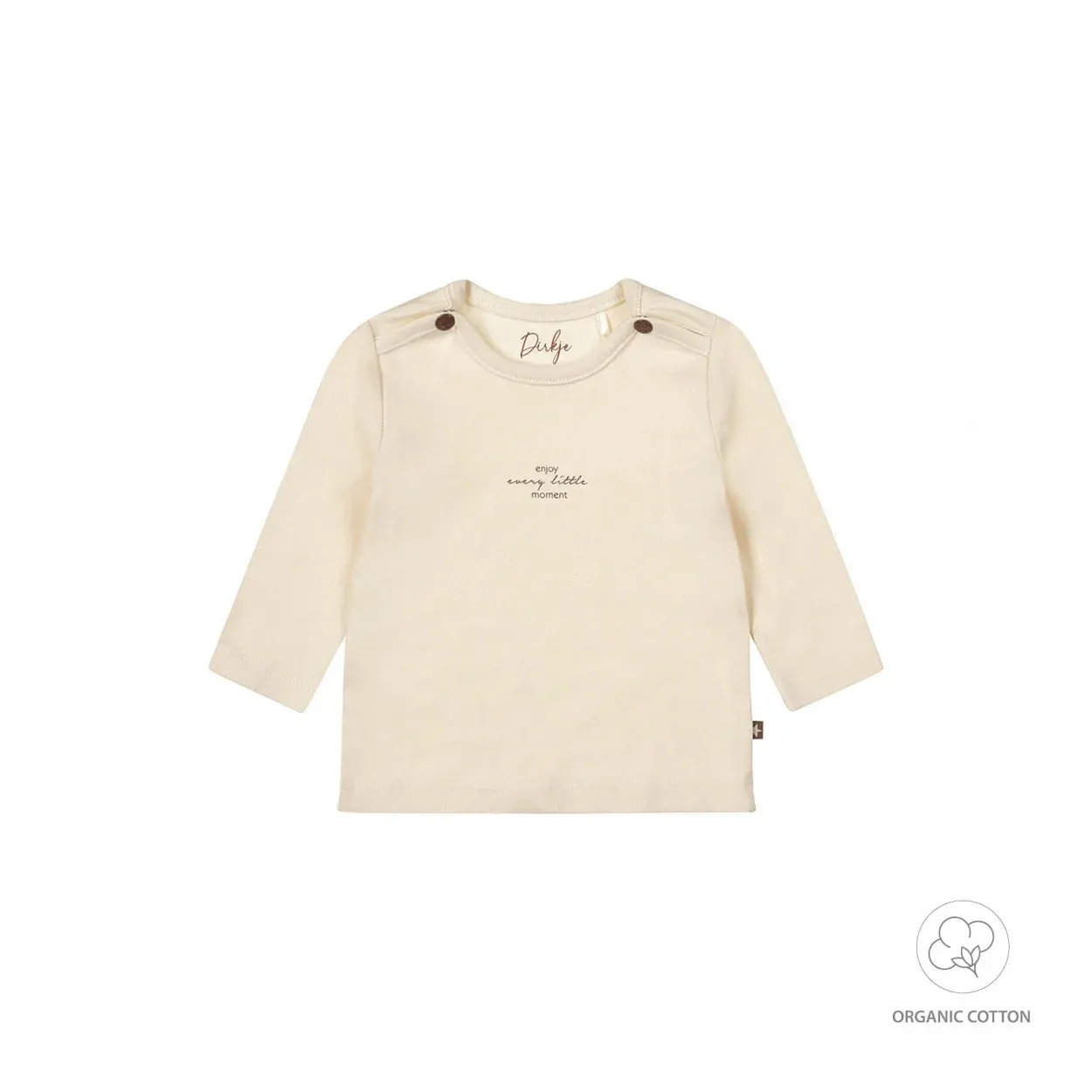 Dirkje Baby t-shirt ls organic cotton Off white WN1243