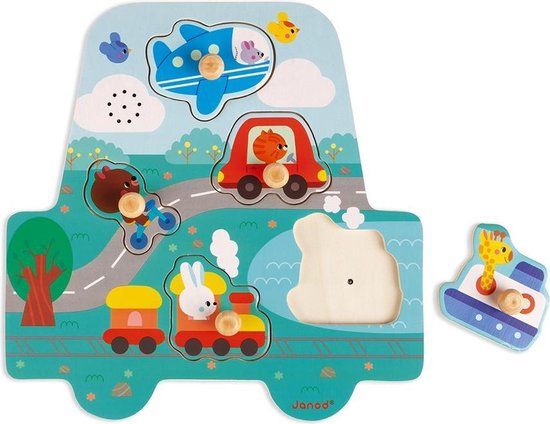 Janod Muziekpuzzel - Kleine racers