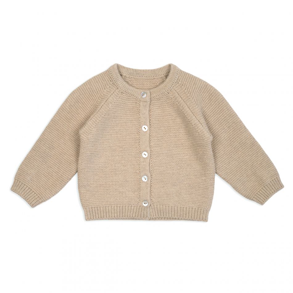 Lodger Gebreid Babyvestje Merino Beige TP55.1.002