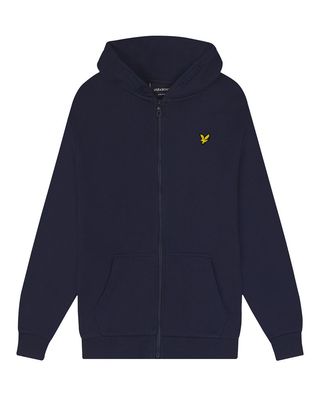 Lyle &amp; Scott Zip Through Hoodie Navy MLB2002V
