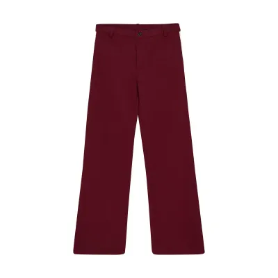 Indian Blue Jeans Pants Wide Leg Red Plum 970414