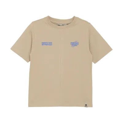 Daily Seven T-shirt Print Latte Sand 920198