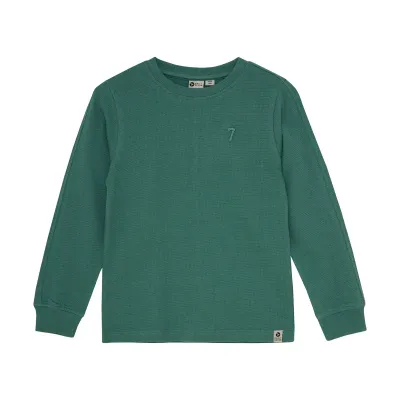 Daily Seven T-shirt Longsleeve Logo Blue Spruce 920256