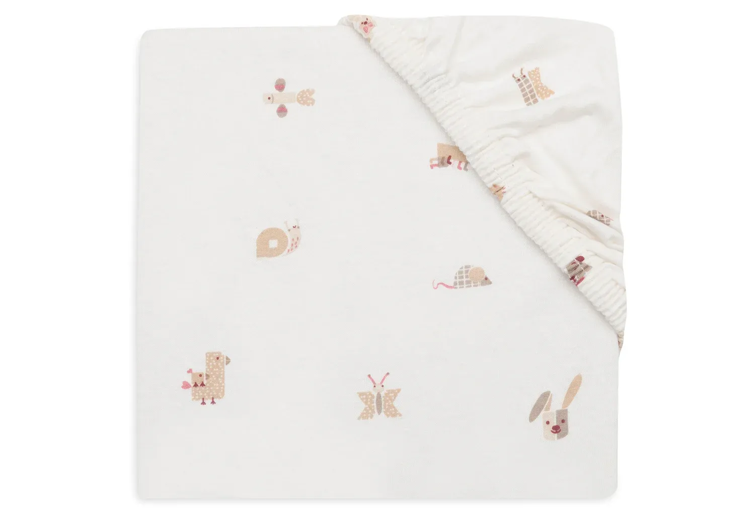 Jollein Hoeslaken Jersey 70/75x140/150cm - Animal Friends