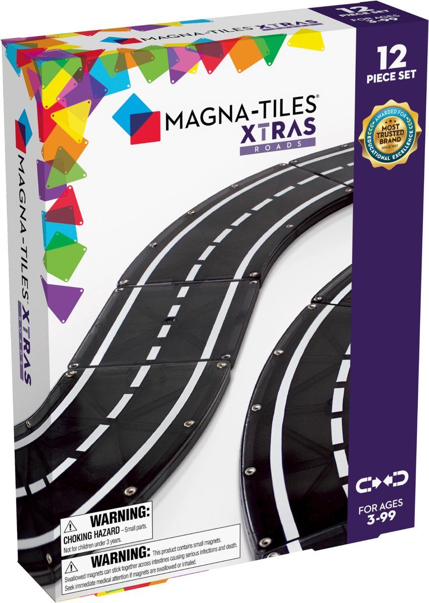 Magna-Tiles Magna- Tiles Xtras Roads 12 delig NVT Magna- Tiles Xtras Roads 12 de
