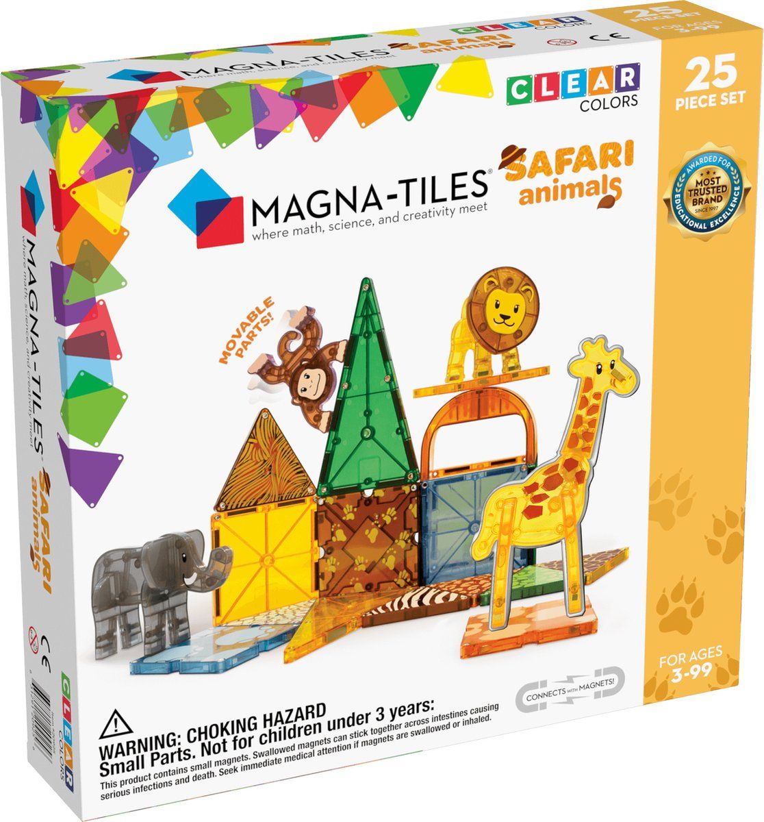 Magna-Tiles Magna-Tiles Safari animals 25 stuks NVT Magna-Tiles Safari animals 2