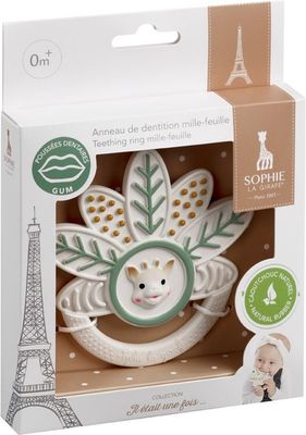 Sophie de Giraf 5-Senses bijtring blad in witte gesc NVT SO-010501