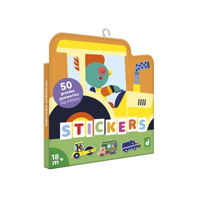 Janod 50 grote stickers Voertuigen