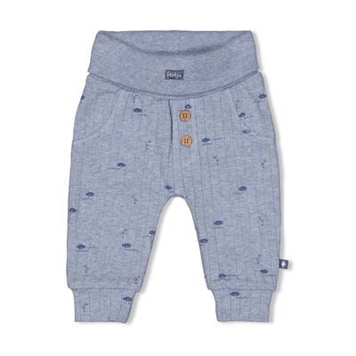 Feetje Broek rib AOP - Blue Ocean Blue Melange