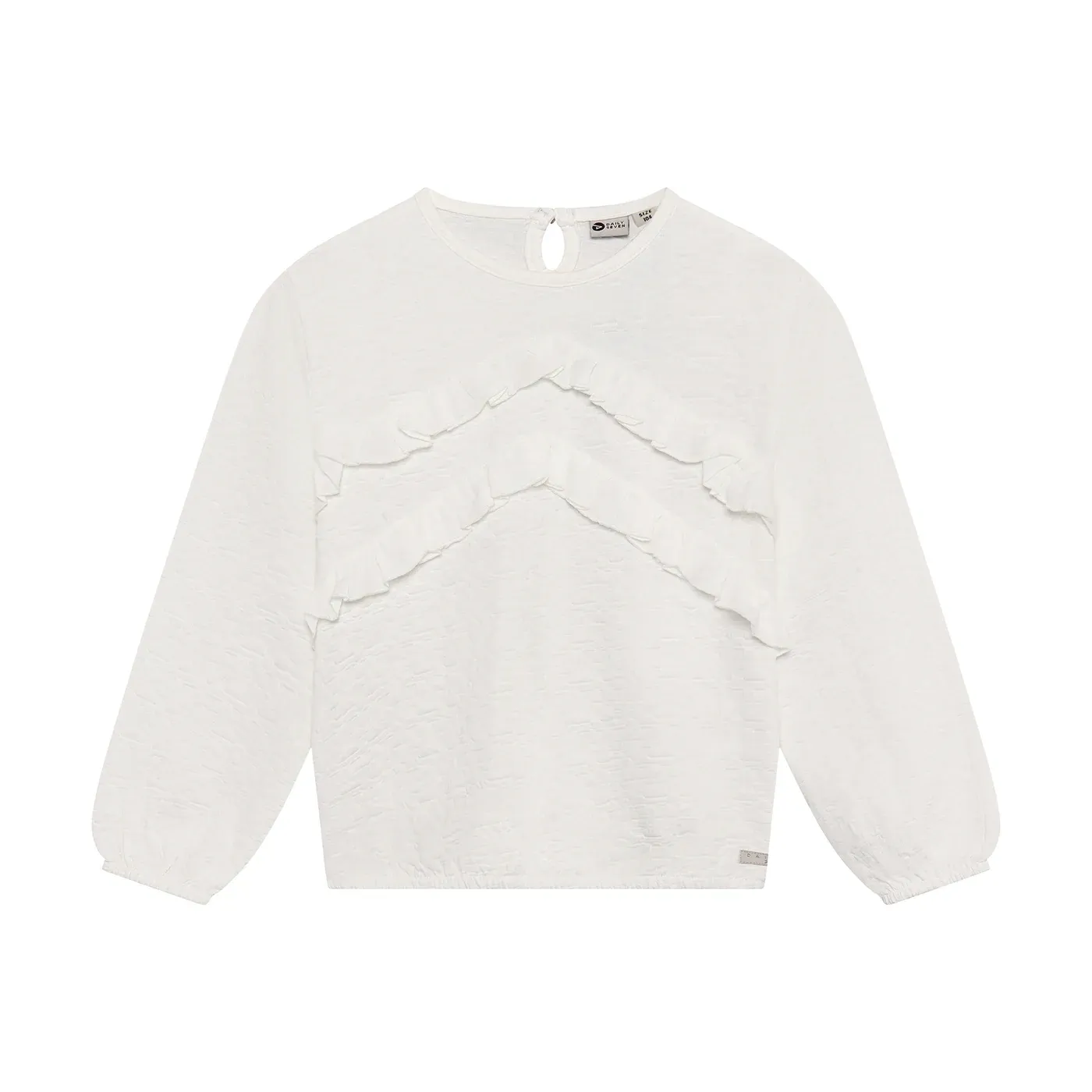 Daily Seven T-shirt Longsleeve Ruffle Egret 930340