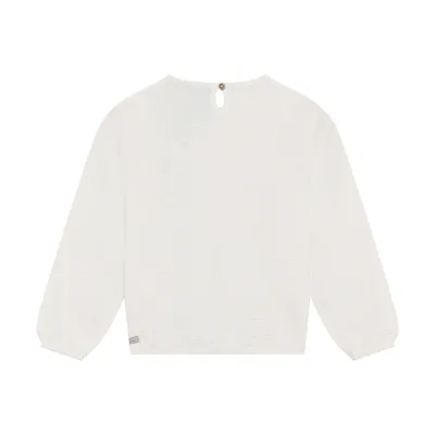 Daily Seven T-shirt Longsleeve Ruffle Egret 930340