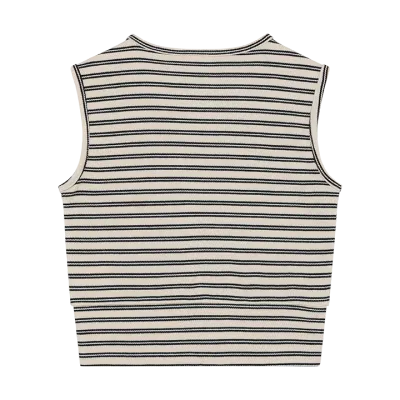 Indian Blue Jeans Cropped Top Stripe Sandshell 970725