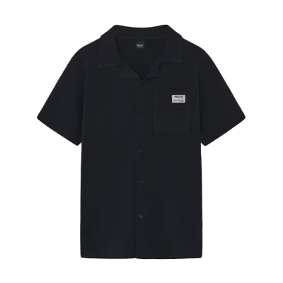 Rellix Shirt Shortsleeve Structure Navy 940424