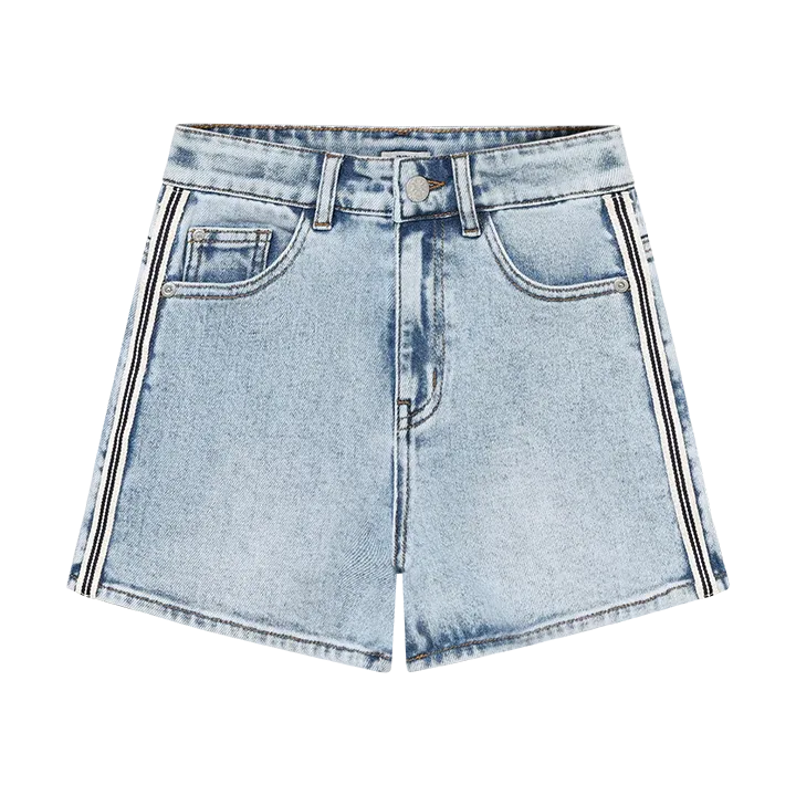 Indian Blue Jeans Wide Denim Short Tape Used Light Denim 970796