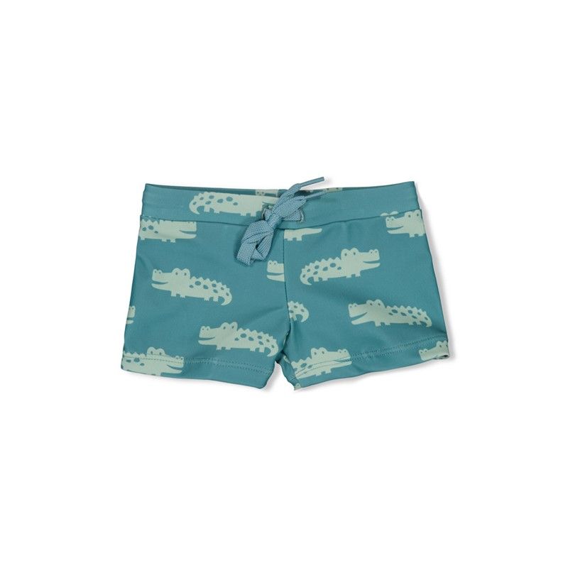 Feetje Zwembroekje AOP - You Croc my World Sea Green