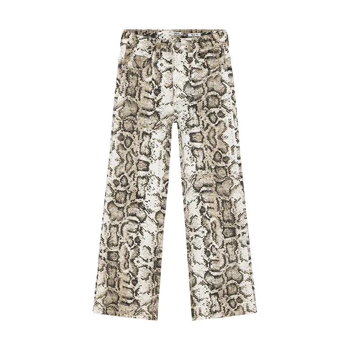 Indian Blue Jeans Wide Fit Print Sandshell 970577