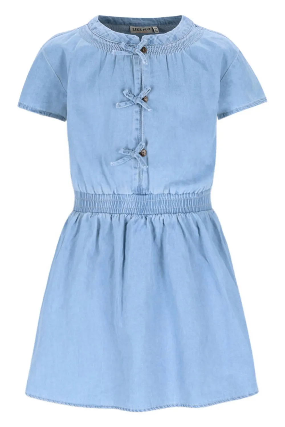 Like Flo Mel Flo girls chambrey dress with bo  F601-5800