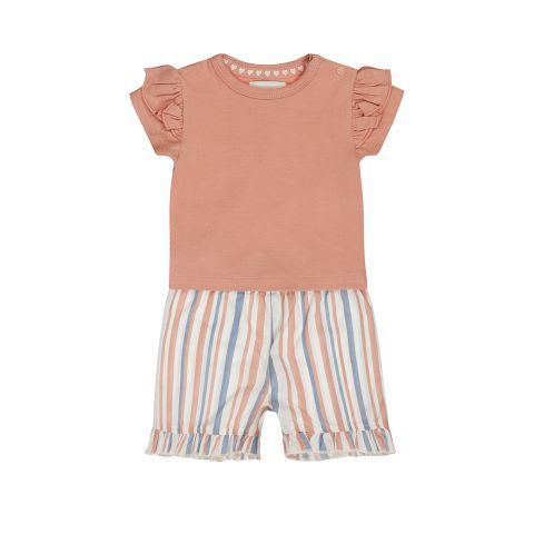 Dirkje 2 pc set, T-shirt, Shorts 05 Girls l Light pink N58466-35