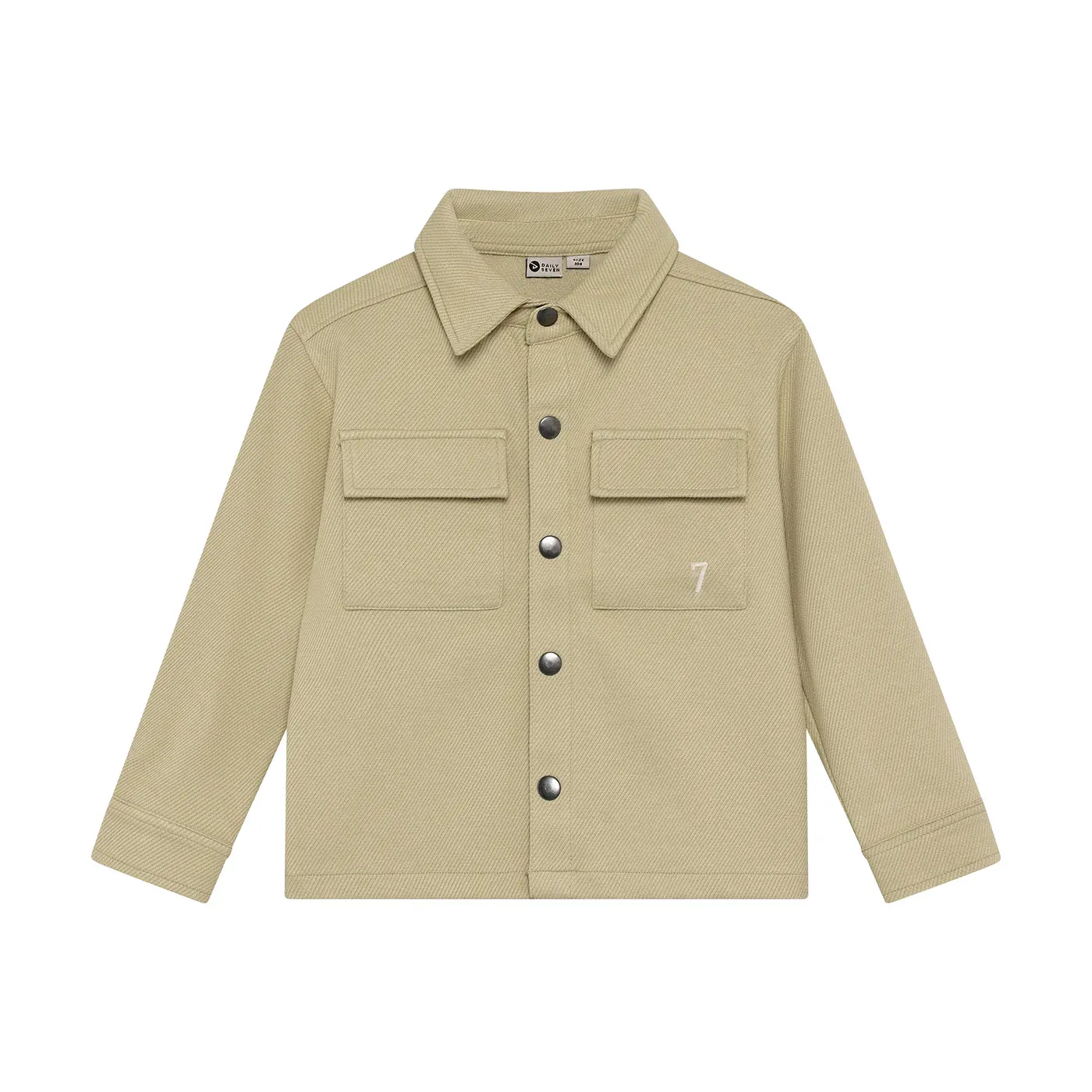 Daily Seven Shirt Jacket Structure Pale Olive Green 920276