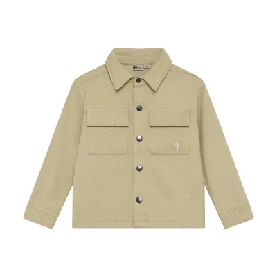 Daily Seven Shirt Jacket Structure Pale Olive Green 920276