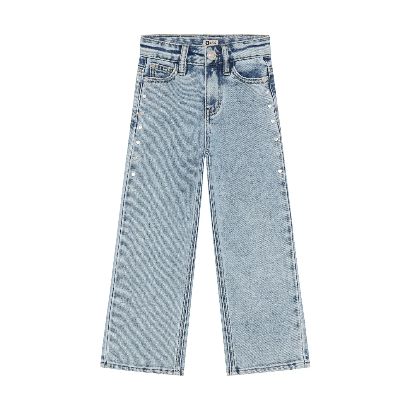 Daily Seven Denim Wide Fit Studs Blue Denim 930366