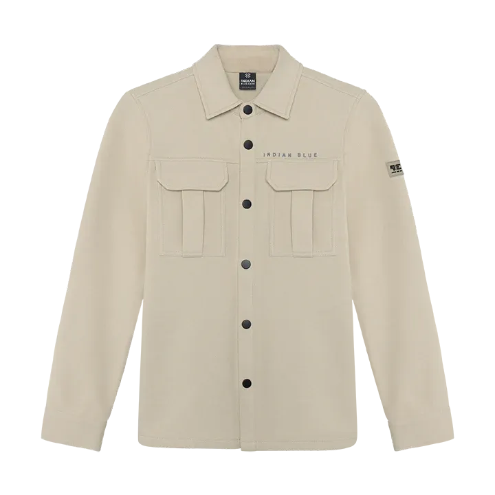 Indian Blue Jeans Shirt Jacket Twill Stretch Light Sand 960565