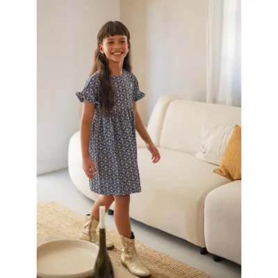 Like Flo Maja Flo girls AOP structure dress  F601-5823
