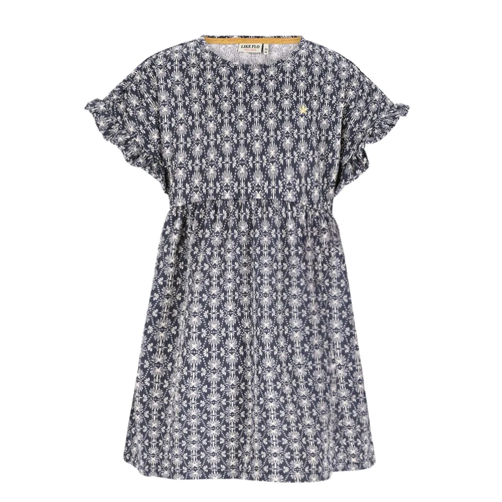 Like Flo Maja Flo girls AOP structure dress  F601-5823