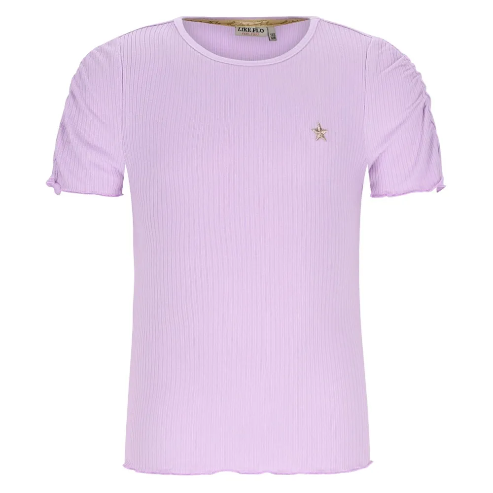 Like Flo Elise Flo girls rib ss shirt Lilac F602-5406