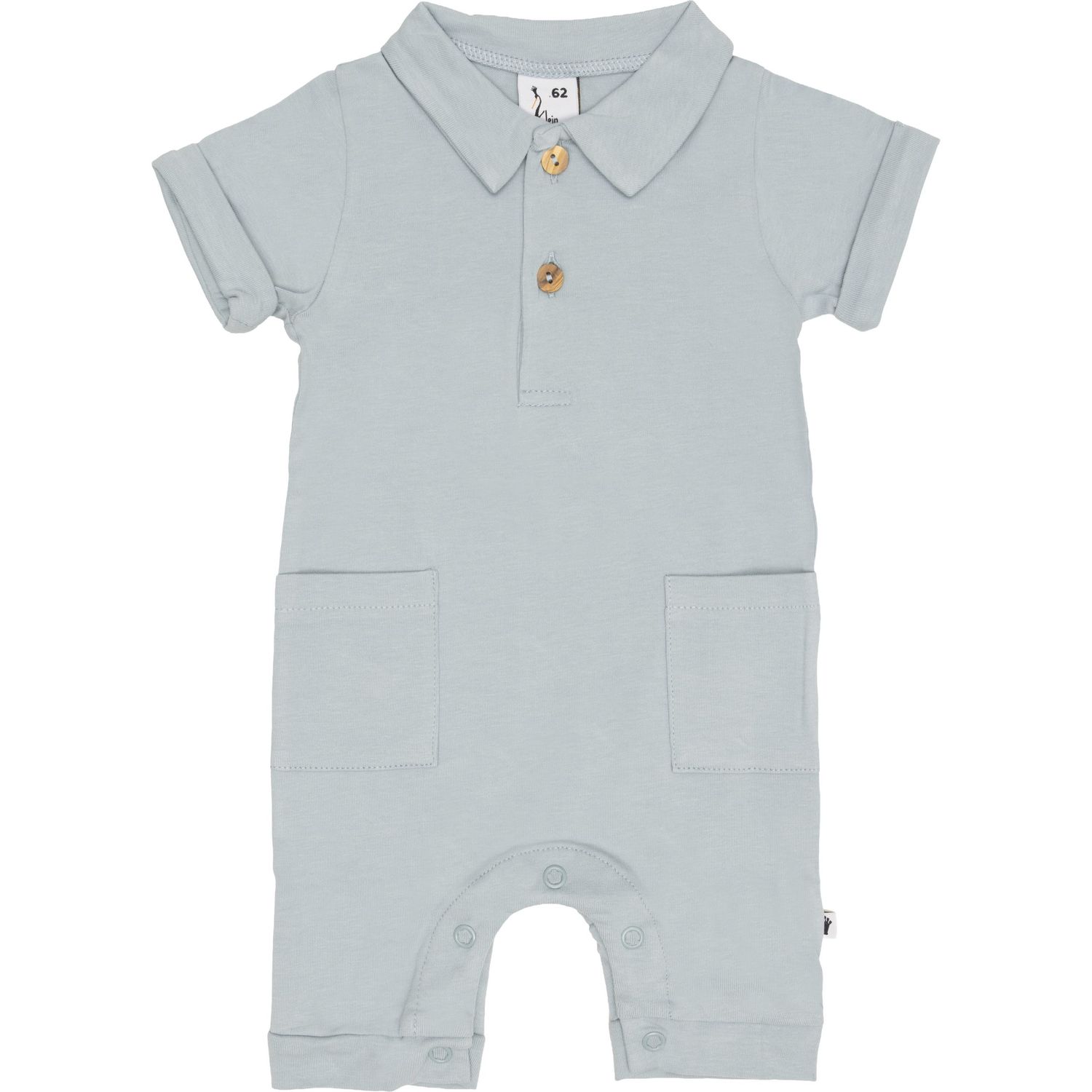 Klein Baby Jumpsuit Short Pockets Blue SS26 KC401