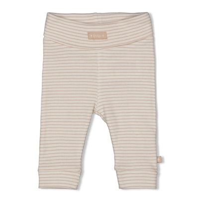 Feetje Broek rib met streep - Honey Bear Sand