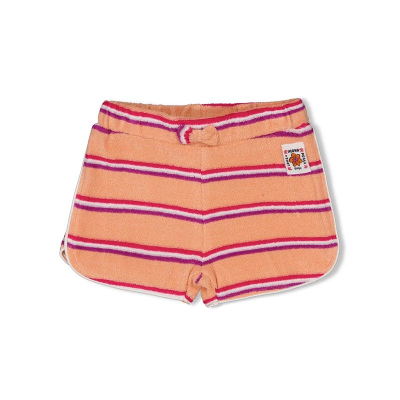 Feetje Short streep badstof - Love Peace Al Peach 52100475