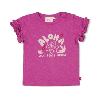 Feetje T-shirt - Love Peace Aloha Purple 51701009