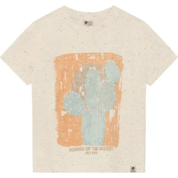 Daily Seven T-shirt Nappy Print Sandshell 920348