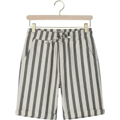 Daily Seven Cotton Stripe Shorts Thunderstorm 920377